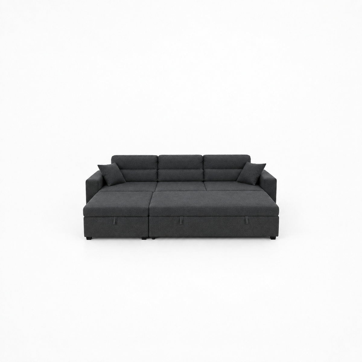 Canapé d’angle convertible méridienne 3 places – Anthracite