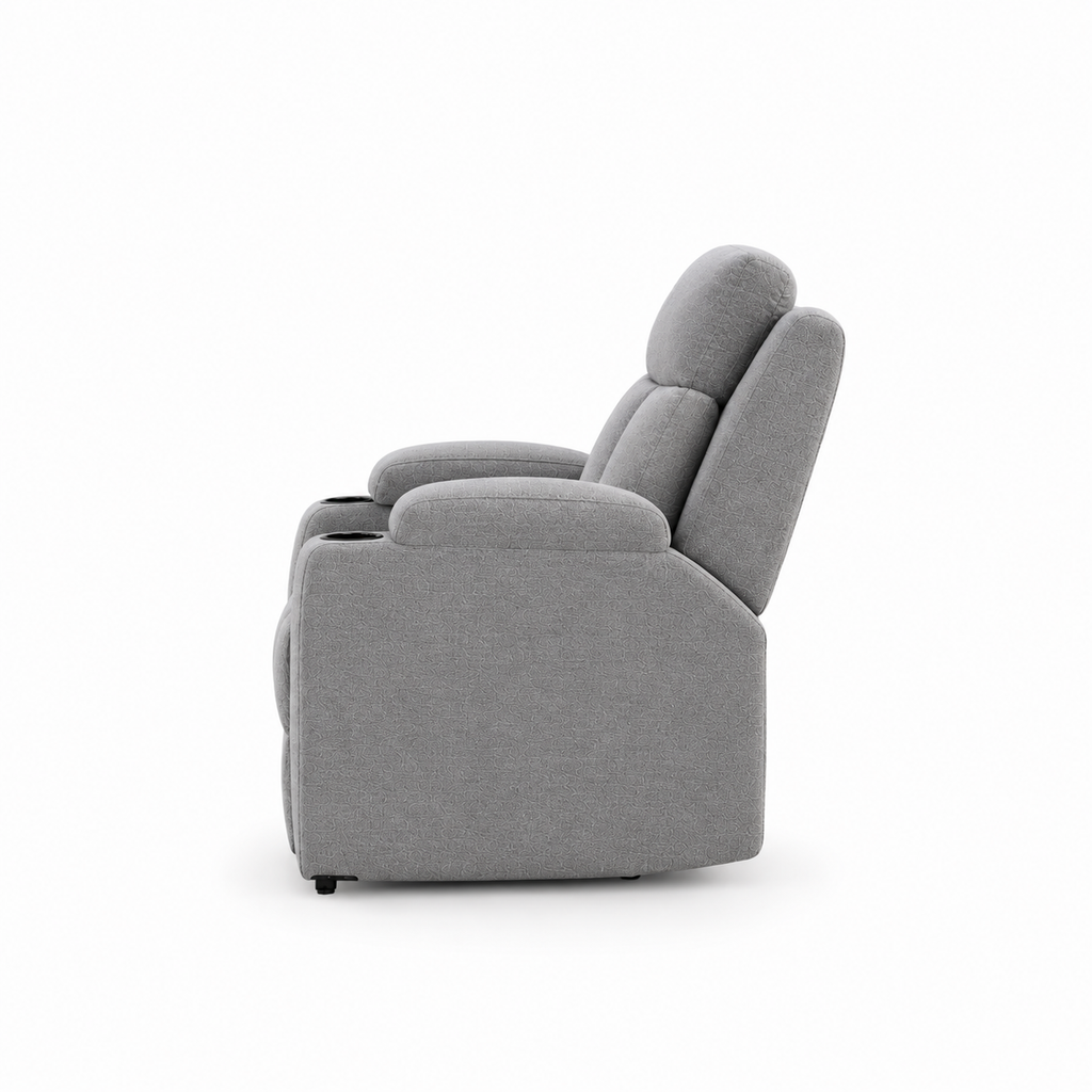 Fauteuil Canapé Relax Inclinable en Tissu Gris