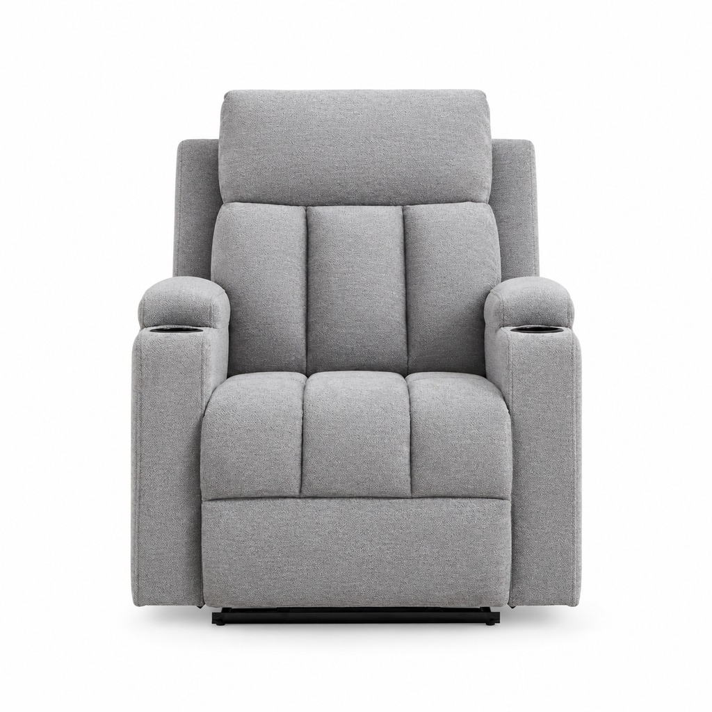 Fauteuil Canapé Relax Inclinable en Tissu Gris