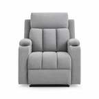 Fauteuil Canapé Relax Inclinable en Tissu Gris