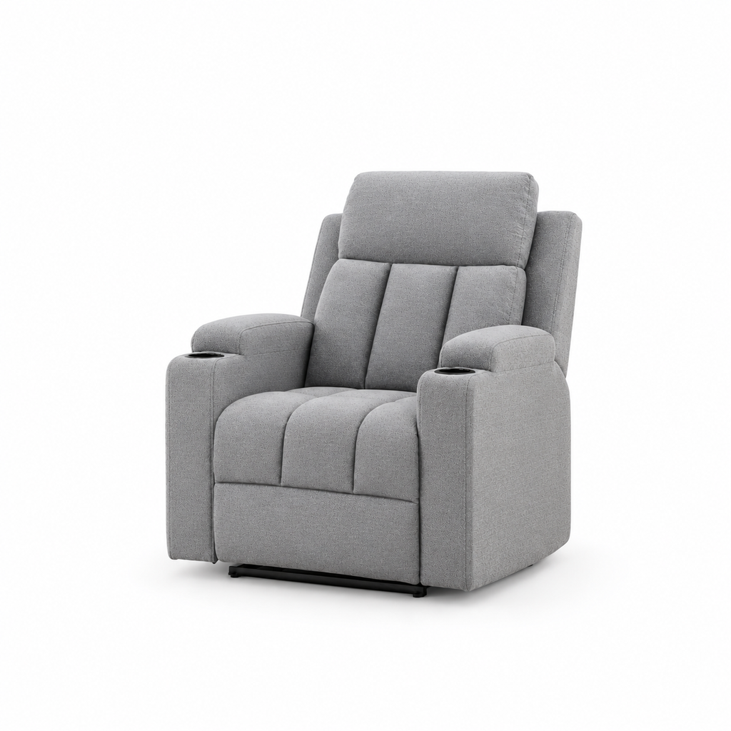 Fauteuil Canapé Relax Inclinable en Tissu Gris