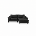 Canapé 2 places d’angle avec pouf – Design confortable et modulable