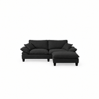 Canapé 2 places d’angle avec pouf – Design confortable et modulable