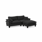 Canapé 2 places d’angle avec pouf – Design confortable et modulable