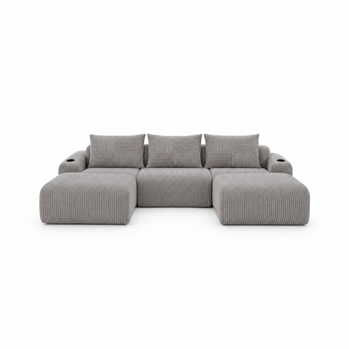Canapé panoramique 3 places avec double angle – Confort XL & design moderne