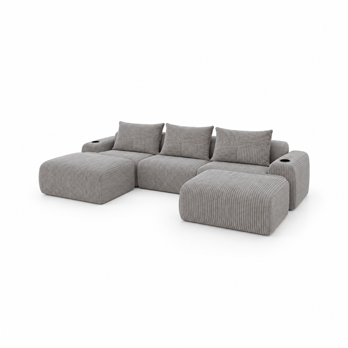 Canapé panoramique 3 places avec double angle – Confort XL & design moderne