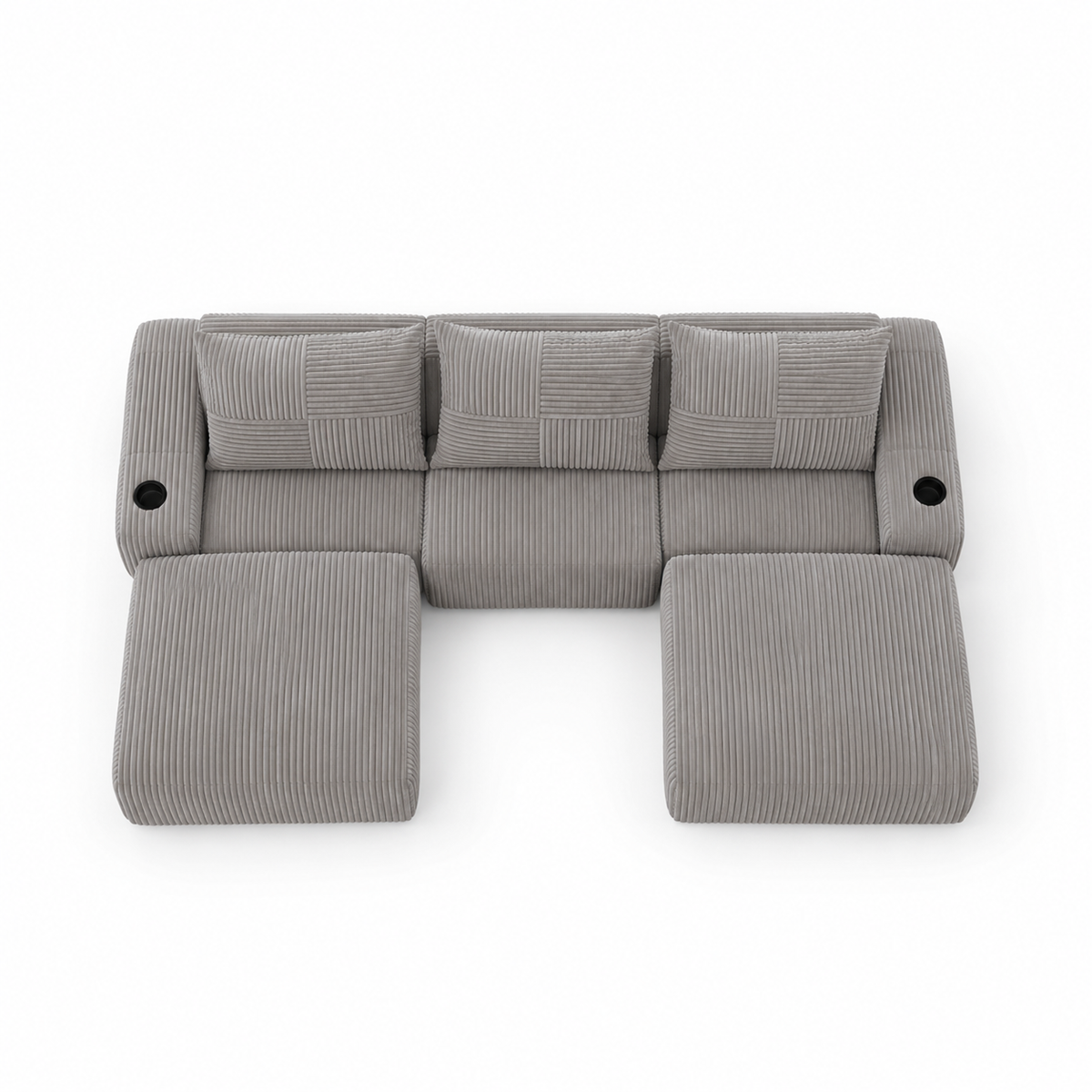 Canapé panoramique 3 places avec double angle – Confort XL & design moderne