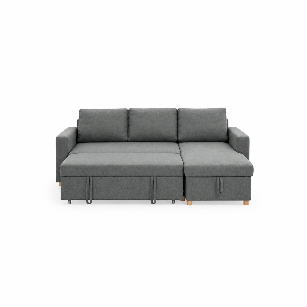 Canapé 3 Places Convertible avec Méridienne – Gris