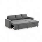 Canapé 3 Places Convertible avec Méridienne – Gris