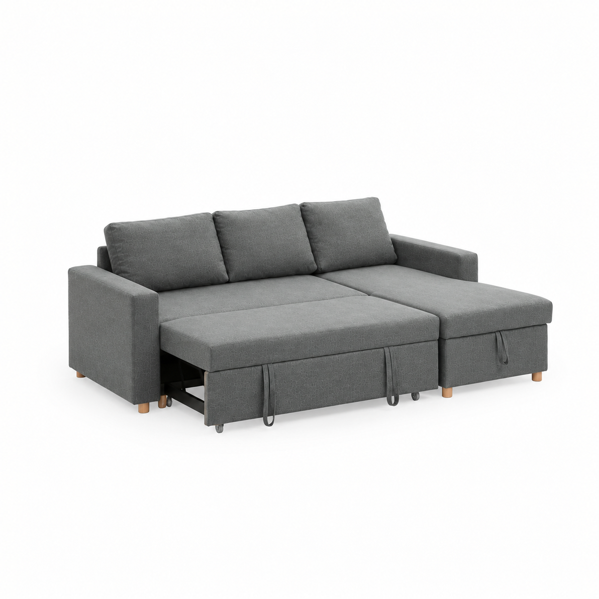 Canapé 3 Places Convertible avec Méridienne – Gris
