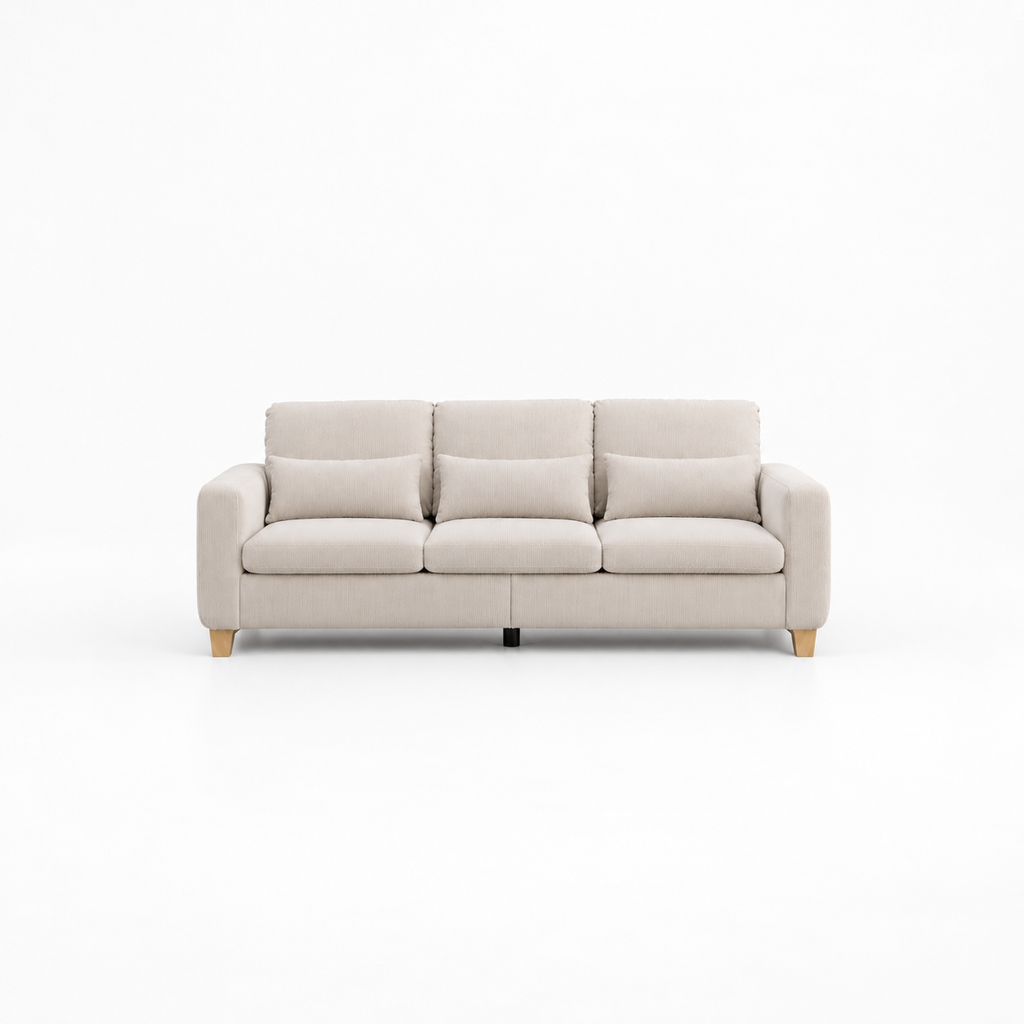 Canapé 3 places beige moderne