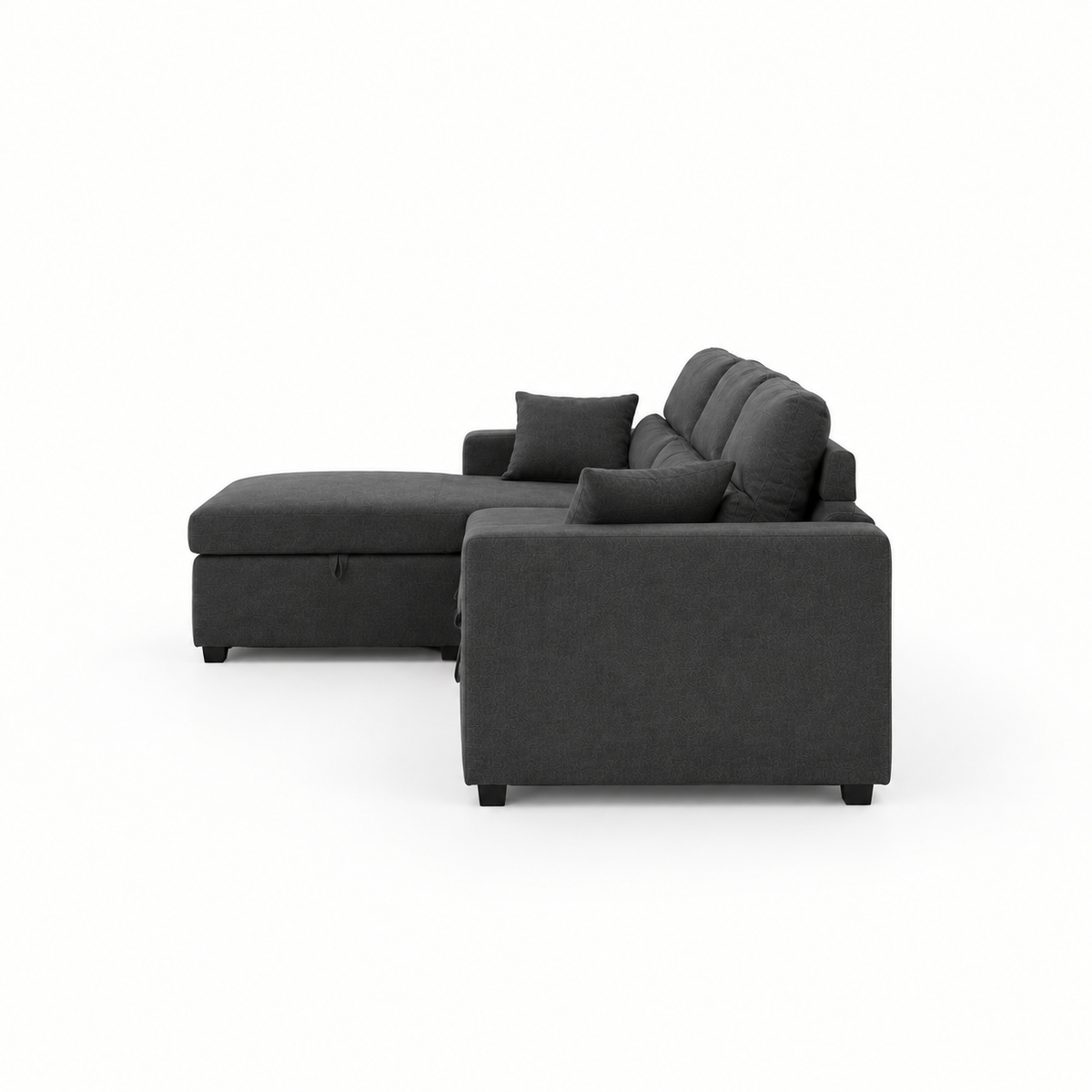 Canapé d’angle convertible méridienne 3 places – Anthracite