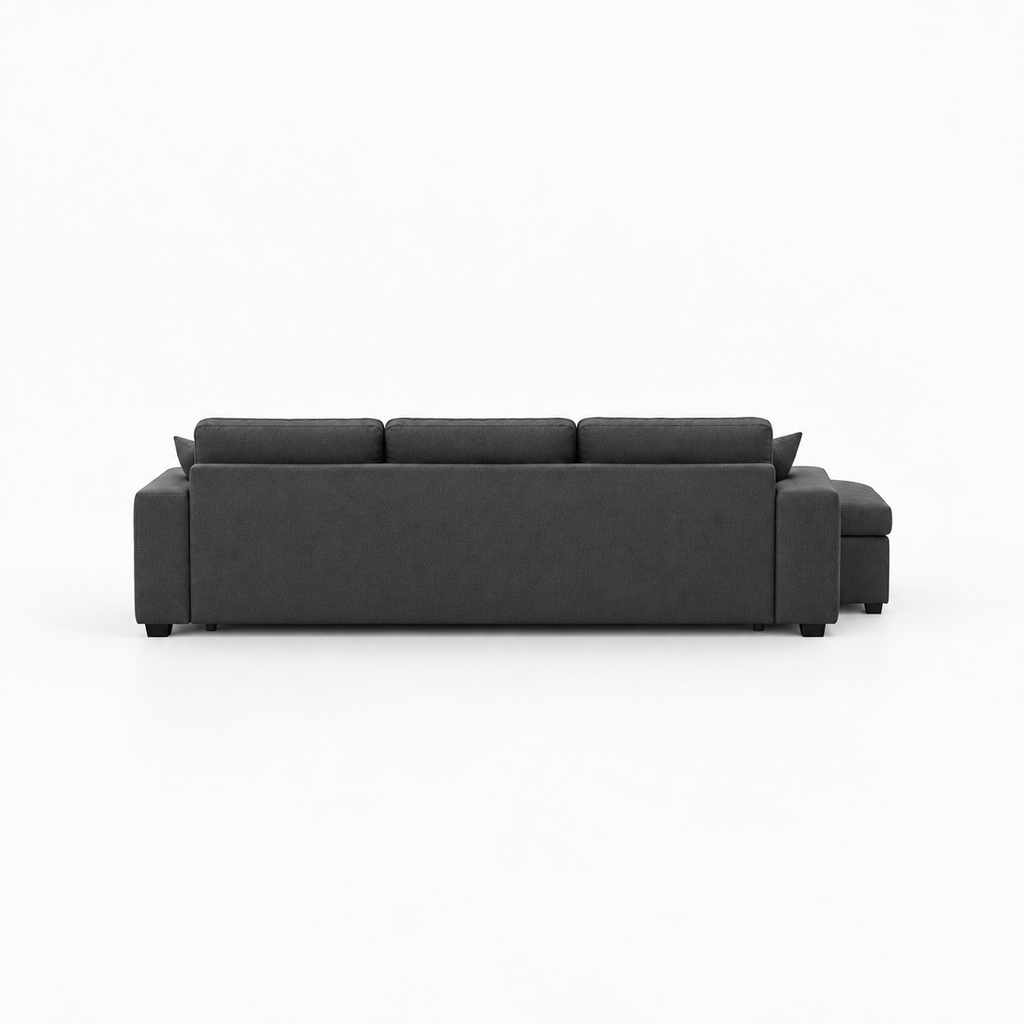Canapé d’angle convertible méridienne 3 places – Anthracite