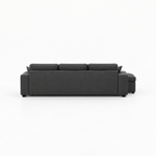 Canapé d’angle convertible méridienne 3 places – Anthracite