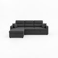 Canapé d’angle convertible méridienne 3 places – Anthracite