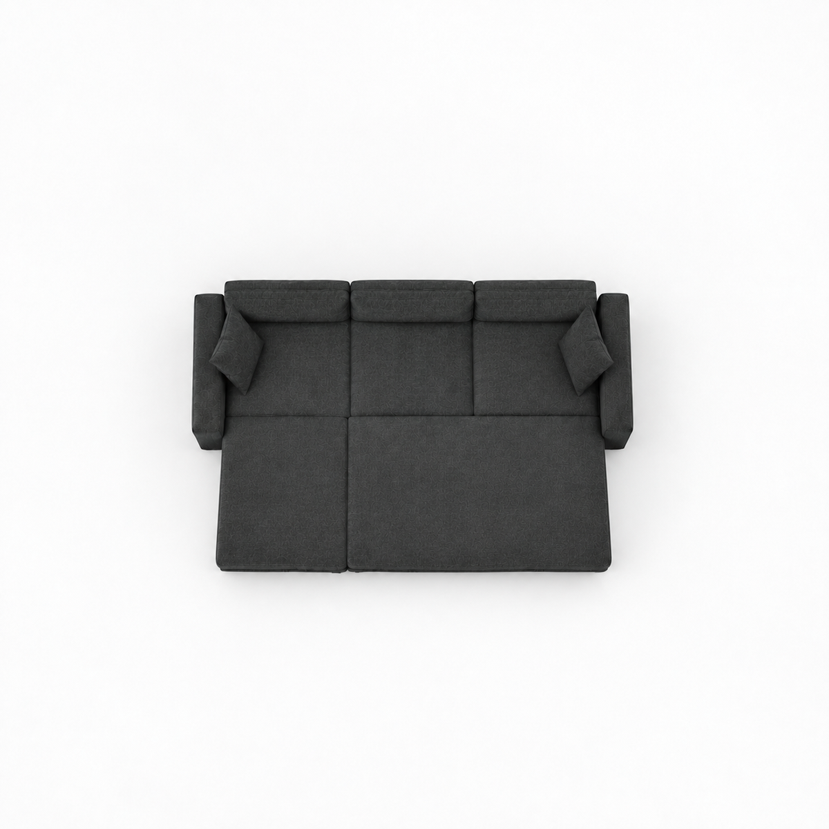 Canapé d’angle convertible méridienne 3 places – Anthracite