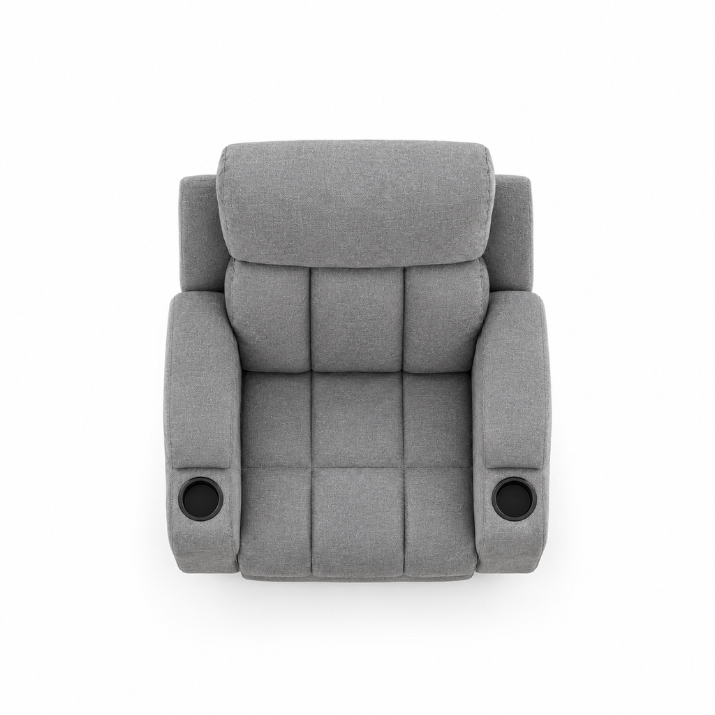 Fauteuil Canapé Relax Inclinable en Tissu Gris