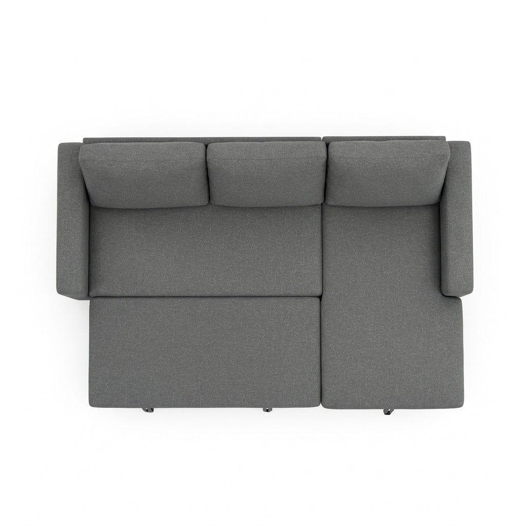 Canapé 3 Places Convertible avec Méridienne – Gris