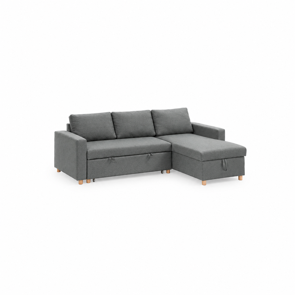 Canapé 3 Places Convertible avec Méridienne – Gris