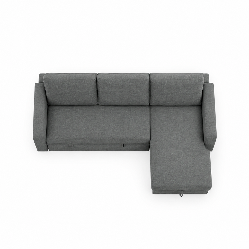 Canapé 3 Places Convertible avec Méridienne – Gris
