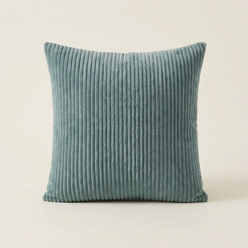 Pack de 4 Housses de Coussin en Velours Côtelé – Douces, Élégantes et Déco