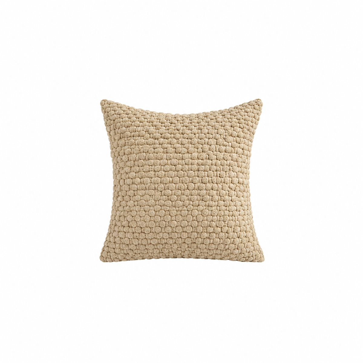 Lot de 4 Housses de Coussin Texturées – Style Bouclé, Tons Naturels et Terracotta