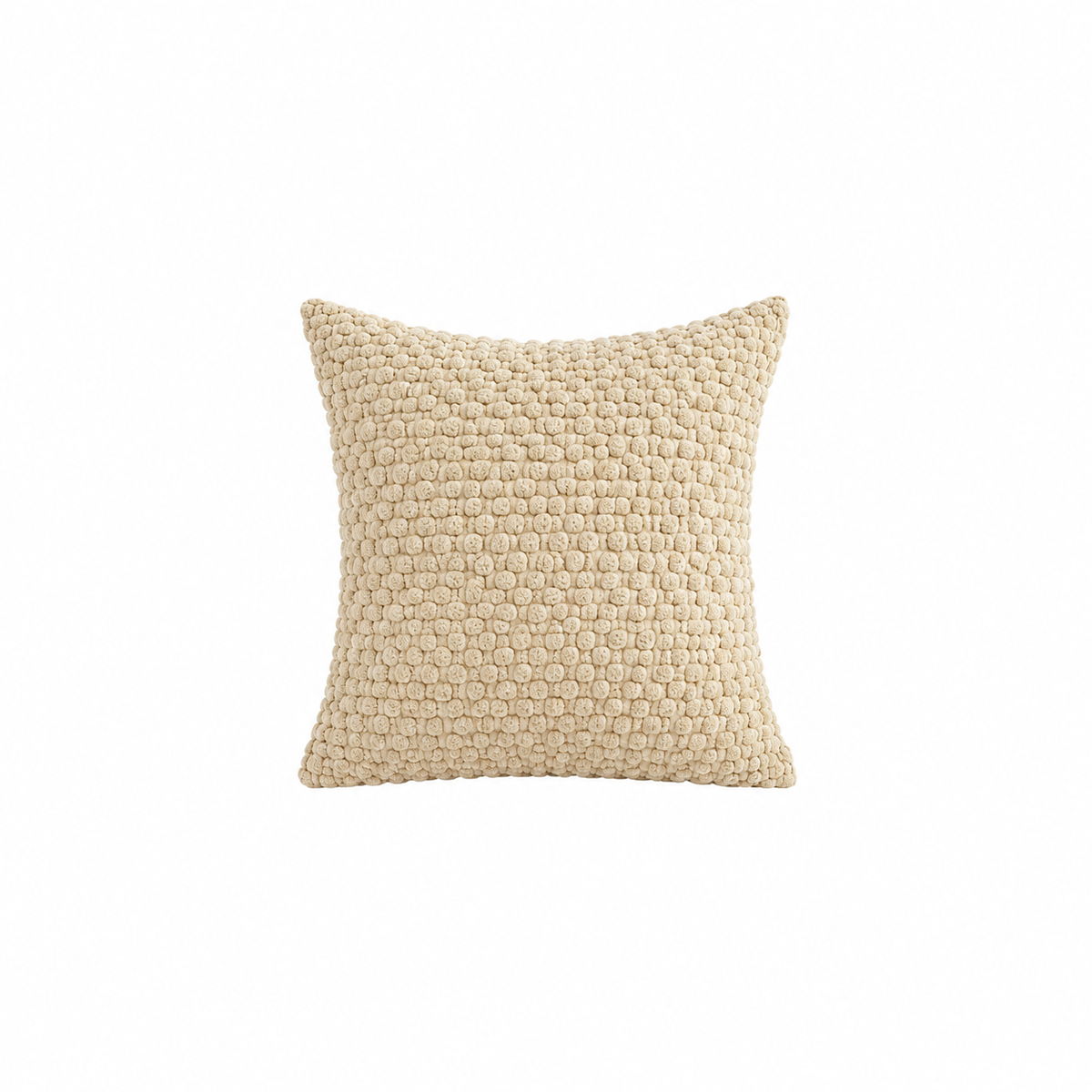 Lot de 4 Housses de Coussin Texturées – Style Bouclé, Tons Naturels et Terracotta