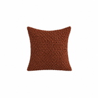 Lot de 4 Housses de Coussin Texturées – Style Bouclé, Tons Naturels et Terracotta